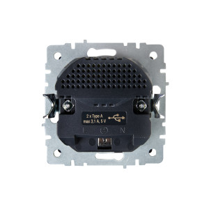 BRITE Розетка 1-местная с заземлением с защитными шторками 16А с USB AA 5В 3,1А РЮш10-2-БрЖ жемчуг IEK
