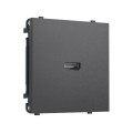 MS664030 Комплект механизма розетки HDMI 2.1 SIGMA Антрацит серый 30V/900MS 4K-120HZ 8K-60Hz QUANT PRO (SP6640, PR223)