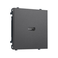 MS664030 Комплект механизма розетки HDMI 2.1 SIGMA Антрацит серый 30V/900MS 4K-120HZ 8K-60Hz QUANT PRO (SP6640, PR223)