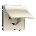 MS548010 Комплект механизма электрической розетки SIGMA Шёлк 50Hz 2PE сз сш и крышкой IP44 16A-250V QUANT PRO SP5480, PR141