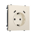 MS330510 Комплект механизма электрической розетки SIGMA Бежевый матовый 2USB СC 20W быст. зар. сз сш 16A-250V QUANT PRO SP3305, PR165