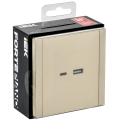 FORTE&PIANO Розетка USB A+C 3,1А FP450 ваниль IEK