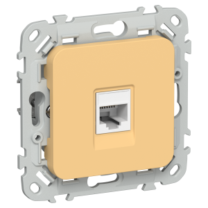 FLITE Розетка компьютерная RJ45 категория 6 UTP РК6-1-0-ФлЗ золотарник IEK