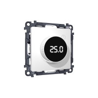 MA125810 Комплект механизма терморегулятора теплого пола с цифровым дисплеем с подсветкой 16A-250V ALFA Белый матовый QUANT (AP1258, VM1385) AMBRELLA VOLT