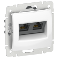 IEKVALENA Розетка компьютерная двойная RJ45 категория 6 UTP 6911071 белый IEK