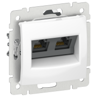 IEKVALENA Розетка компьютерная двойная RJ45 категория 6 UTP 6911071 белый IEK