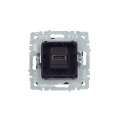 BRITE Розетка HDMI РHDMI-0-БрА алюминий IEK