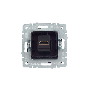 BRITE Розетка HDMI РHDMI-0-БрА алюминий IEK