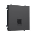 MS912005 Комплект механизма компьютерной розетки SIGMA Графит Мягкое касание RJ-45 экранированной с/ш QUANT PRO (SP9120, PR185)