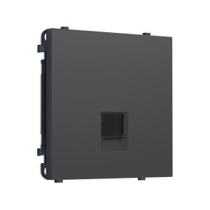 MS912005 Комплект механизма компьютерной розетки SIGMA Графит Мягкое касание RJ-45 экранированной с/ш QUANT PRO (SP9120, PR185)