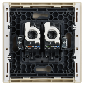 FORTE&PIANO Розетка компьютерная двойная RJ45 кат.5E FP433 ваниль IEK