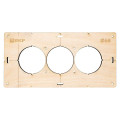 Шаблон для подрозетников c 3 отв. d68мм Expert EKF sh-d68-3