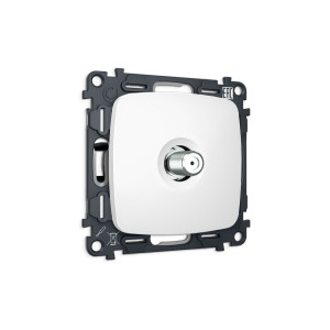 MO133050 Комплект механизма TV розетки SAT 5-2400MHz 3.5dB OMEGA Белый матовый QUANT OP1330, VM215 AMBRELLA VOLT