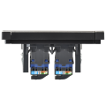 FORTE&PIANO Розетка компьютерная двойная RJ45 кат.6 FP634M металл шампань IEK