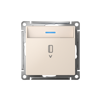 ATLASDESIGN ВЫКЛЮЧАТЕЛЬ карточный с подсветкой, 10А, без задержки отключения, механизм, БЕЖЕВЫЙ ATN000214