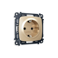 MO607010 Комплект механизма электрической розетки OMEGA Шампань сз с шторками QUANT OP6070, VM141 AMBRELLA VOLT