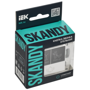 SKANDY Кнопка звонка с индикацией для отелей 10А SK-V17W арктический белый IEK