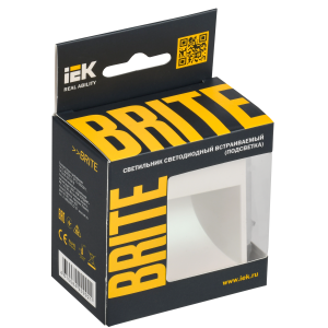 BRITE Подсветка светодиодная встраиваемая ПЛ20-БрЖ жемчуг IEK