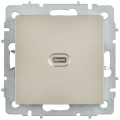 BRITE Розетка USB C 65Вт высокоскоростная зарядка РЮ12-1-БрШ шампань IEK