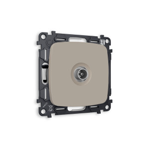 MO373030 Комплект механизма TV розетки проходной OMEGA Серо-бежевый матовый 5-1000 MHz 4dB QUANT OP3730, VM211 AMBRELLA VOLT