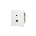 ZIMA Розетка TC+ USB разъем белая искра матовая  