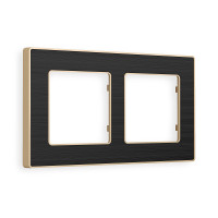 AF580542 Рамка ALFA Arctic Черный Стекло органическоеШампань 2-ая AMBRELLA VOLT
