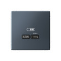 ARTGALLERY USB РОЗЕТКА тип-С 65Вт высокоскор.заряд. QC, PD, механизм, ГРИФЕЛЬ GAL000727