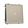 MS342010 Комплект механизма 1-кл выключателя с подсветкой 3200K SIGMA Кашемир 10A-250V QUANT PRO (SP3420, PR101, G11Y)