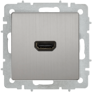 BRITE Розетка HDMI РHDMI-0-БрГН металл хром/никель IEK