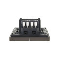 FORTE&PIANO Выключатель 2-клавишный проходной с индикацией 10А FP308 серый IEK