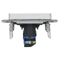 BRITE Розетка компьютерная RJ45 кат.6 РК11-БрГН металл хром/никель IEK