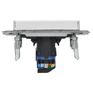 BRITE Розетка компьютерная RJ45 кат.6 РК11-БрГН металл хром/никель IEK