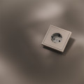 Накладка для розетки с заземлением и защитными шторками, S70 Metal (платина)