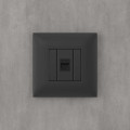 Розетка компьютерная 1-м СП Avanti Черный матовый RJ45 кат.5E без шторок механизм DKC 4412663