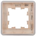 BRITE Рамка 1-местная РУ-1-2-Бр стекло дымчатый RE IEK