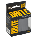 BRITE Выключатель 2-клавишный с индикацией для отелей 10А ВС10-2-9-БрМ маренго IEK
