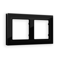AF380802 Рамка ALFA Platos Черный Стекло закаленное натуральное 2-ая AMBRELLA VOLT