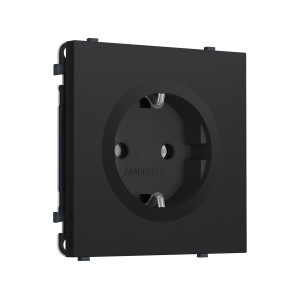 MS986010 Комплект механизма электрической розетки SIGMA Черный Мягкое касание 50Hz 2P+E с/з 16A-250V QUANT PRO (SP9860, PR141)