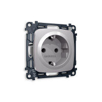 MO507010 Комплект механизма электрической розетки OMEGA Сталь матовый сз c шторками QUANT OP5070, VM141 AMBRELLA VOLT