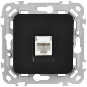 FLITE Розетка компьютерная RJ45 категория 6 UTP РК6-1-0-ФлЧ черный IEK