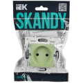 SKANDY Розетка без заземления без защитных шторок 10А SK-R02G мятный IEK