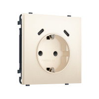 MS250510 Комплект механизма электрической розетки SIGMA Жемчужно-кремовый 2USB СC 20W быст. зар. сз сш 16A-250V QUANT PRO SP2505, PR165