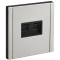 FORTE&PIANO Розетка компьютерная двойная RJ45 кат.5E FP733M металл никель IEK