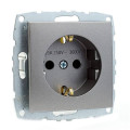 Розетка с заземлением Mono Electric Despina/ Larissa антрацит 500-002421-117
