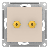 ATLASDESIGN АУДИОРОЗЕТКА двойная, БЕЖЕВЫЙ ATN000287