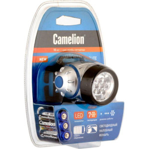 Налобный  фонарь LED5310-7F3 (7LED 3 режима; 3хR03 в комплекте; метал.) Camelion 7534