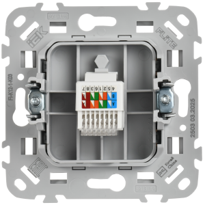 FLITE Розетка компьютерная RJ45 категория 5Е UTP РК5е-1-0-ФлС серый IEK