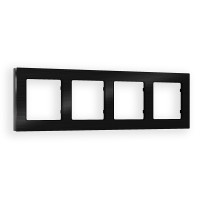 AF550504 Рамка ALFA Platos Черный Металл шлифованный 4-ая AMBRELLA VOLT