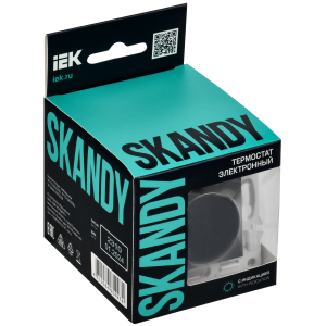 SKANDY Термостат электронный с индикацией SK-T01G графит IEK