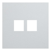 Лицевая панель для двойной информационной розетки, серебро (35442 SV)